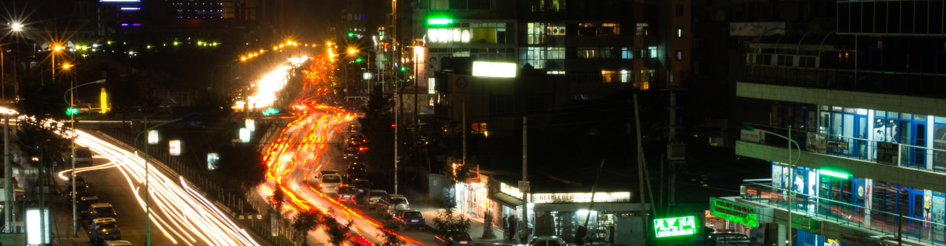 Addis Ababa street parking scene