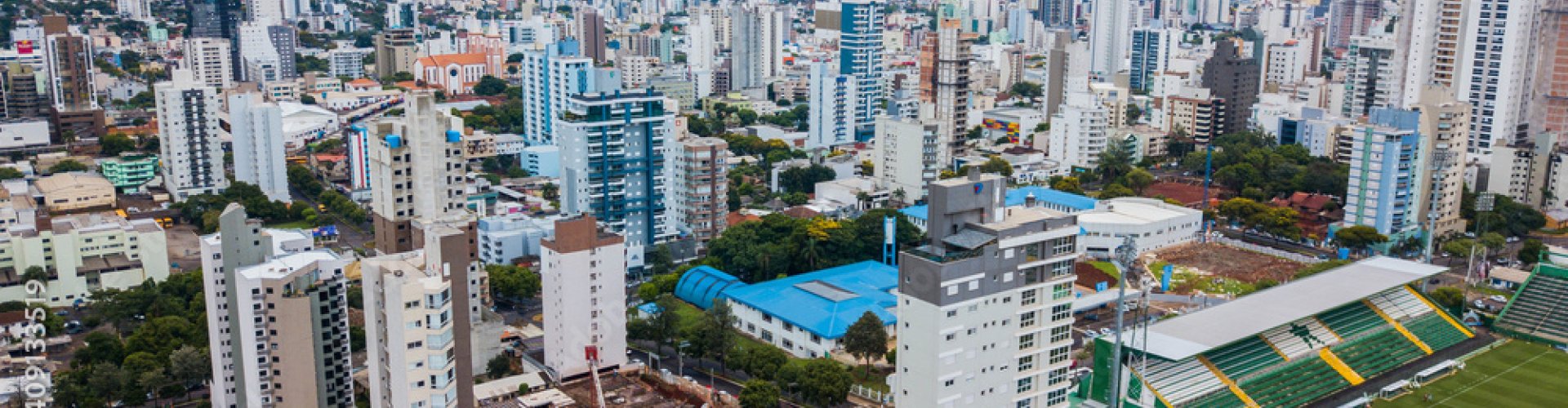 Chapecó Night Skyline with Parked Cars