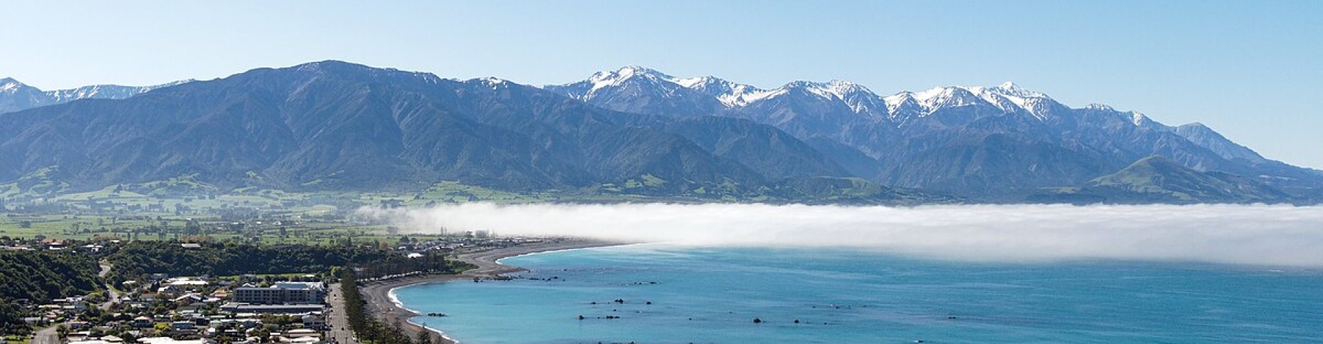 Kaikōura at night with parked cars
