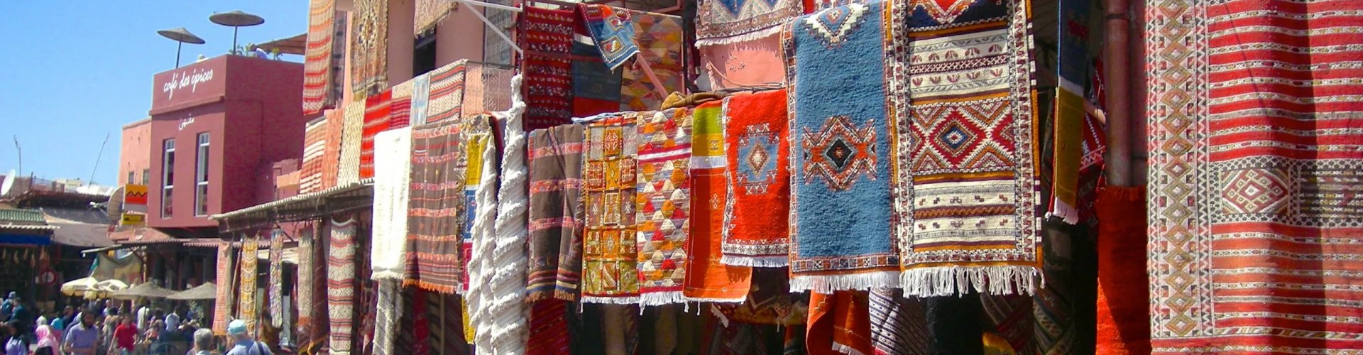 Marrakech night skyline with parked cars